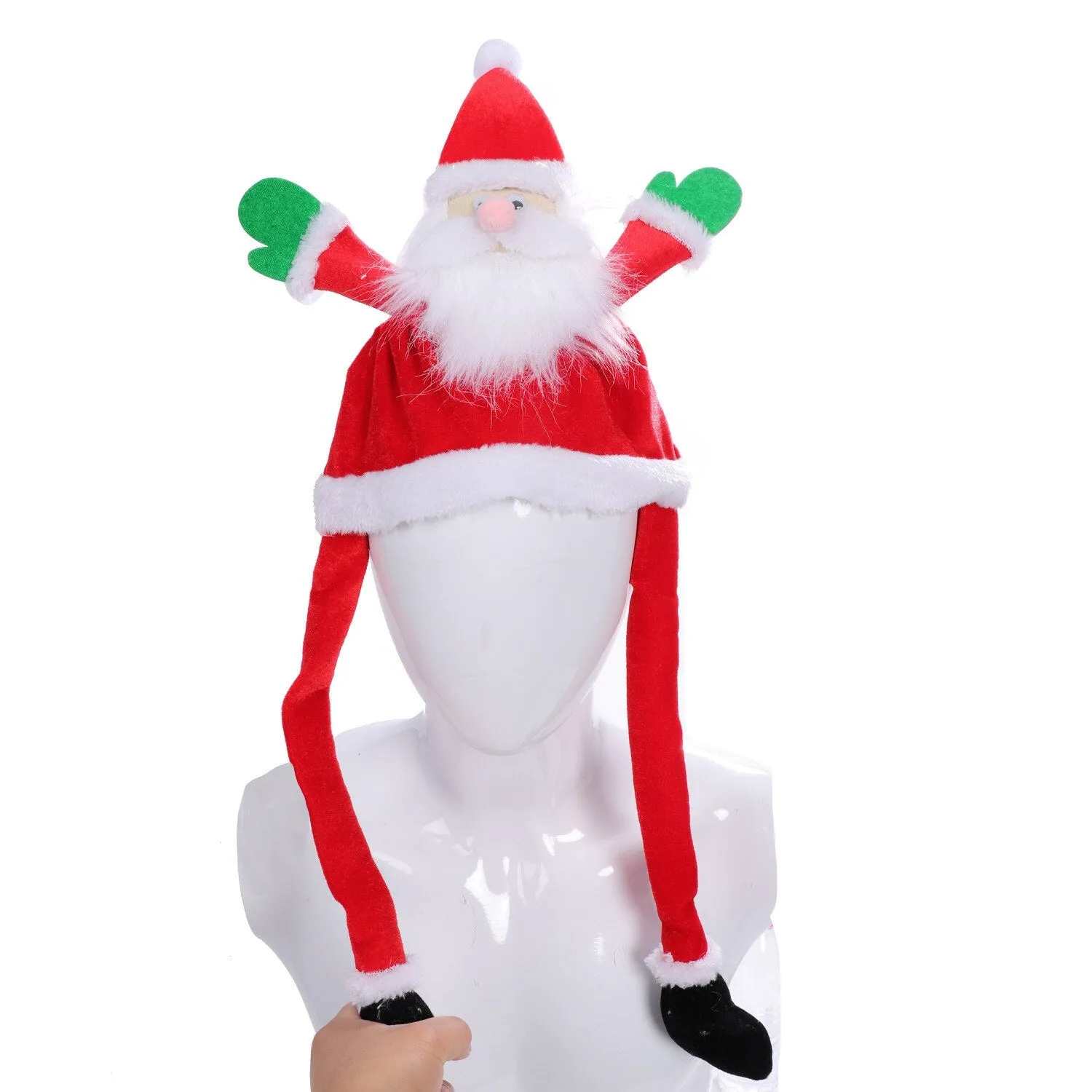 2022 New Christmas Hats Santa Claus Headgear Christmas Gifts Move Snowman Funny Cap Toys Holiday Dance Party Performance Props