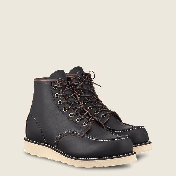 6 Classic MOC, Black Prairie Leather, Style no. 8849