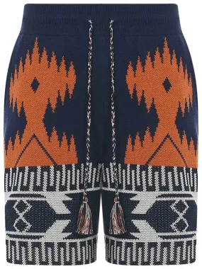 Alanui Intarsia Knitted Drawstring Shorts