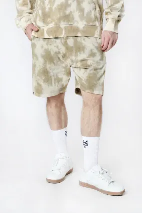 Arsenic Mens Tie-Dye Fleece Shorts