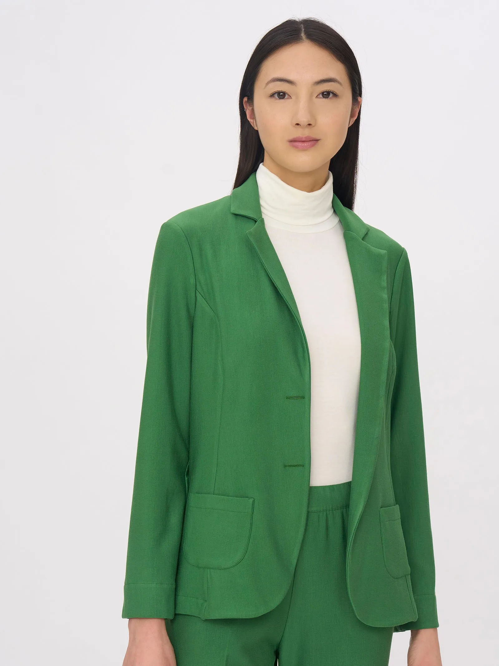 Blazer in Eco Techno Fleece - Juniper