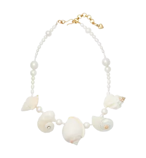 Brinker + Eliza Rocky Shell Pearl Necklace