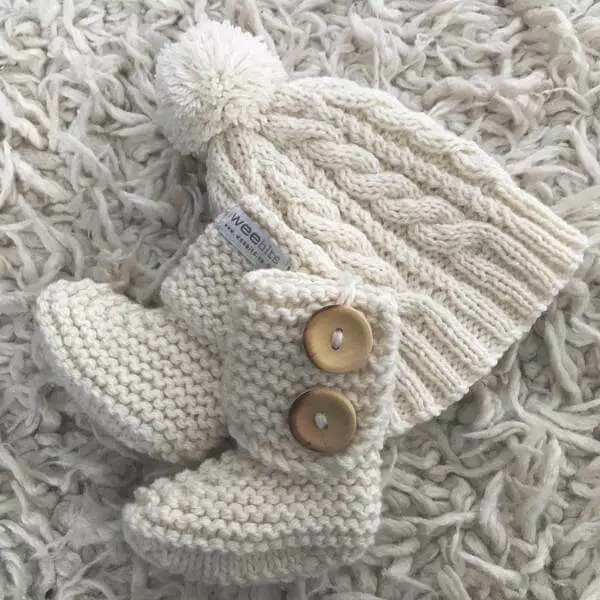 Cable Knit Hat and Chunky Boots