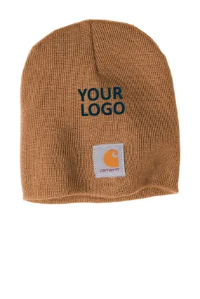 Carhartt Knit Branded Hats, Carhartt Brown