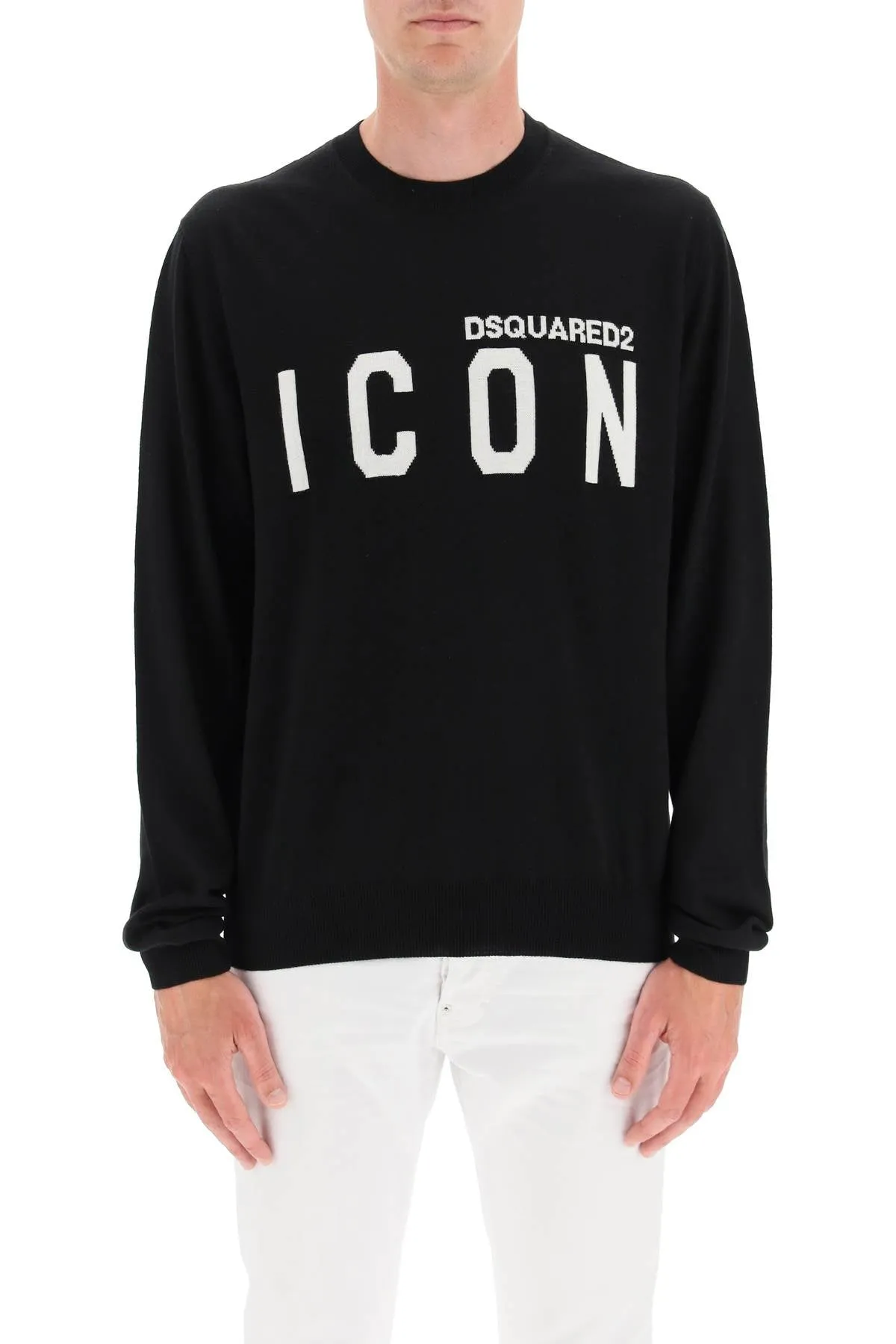 Dsquared2 Slogan Intarsia Knitted Jumper