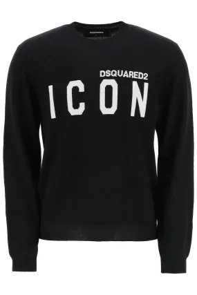 Dsquared2 Slogan Intarsia Knitted Jumper