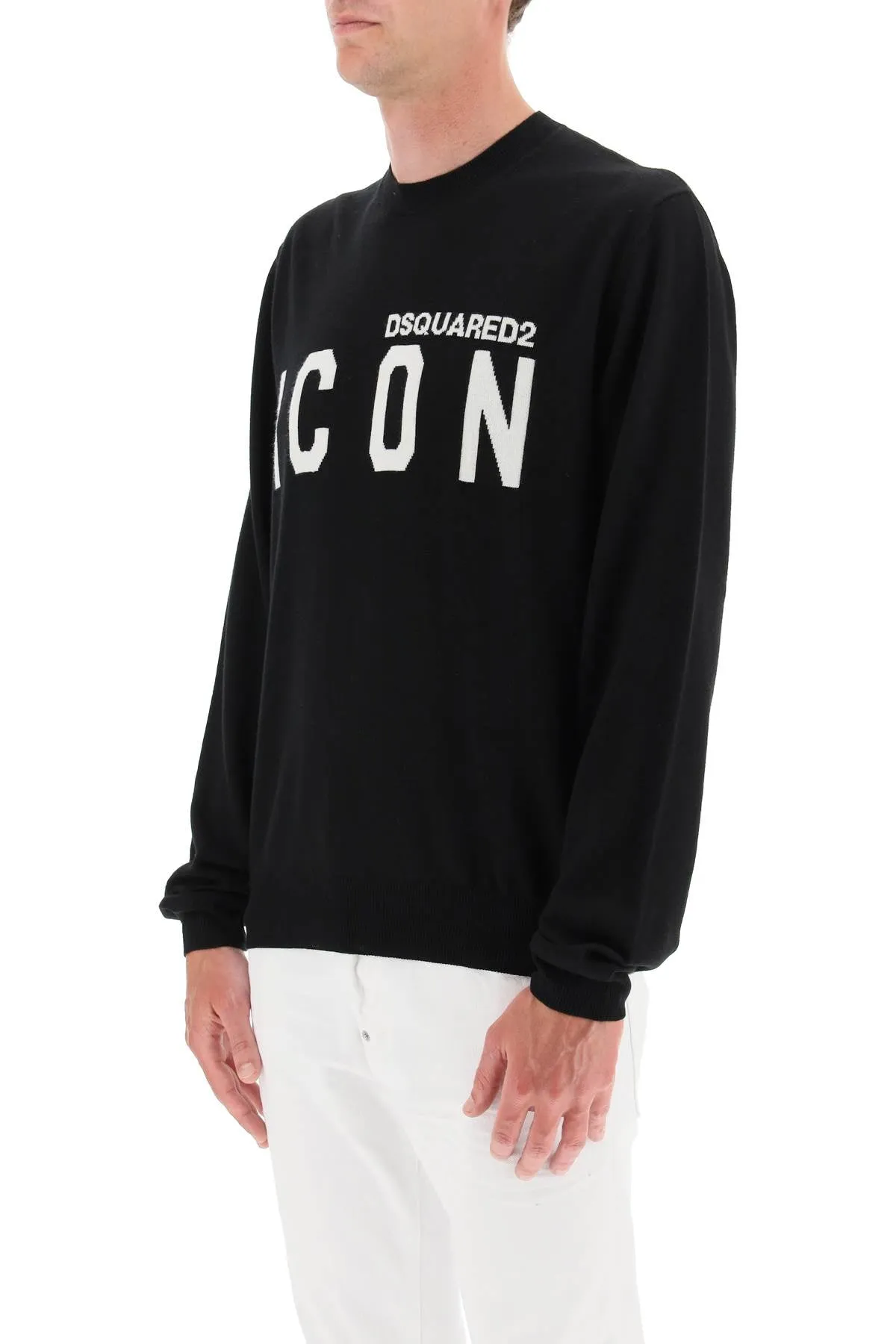 Dsquared2 Slogan Intarsia Knitted Jumper