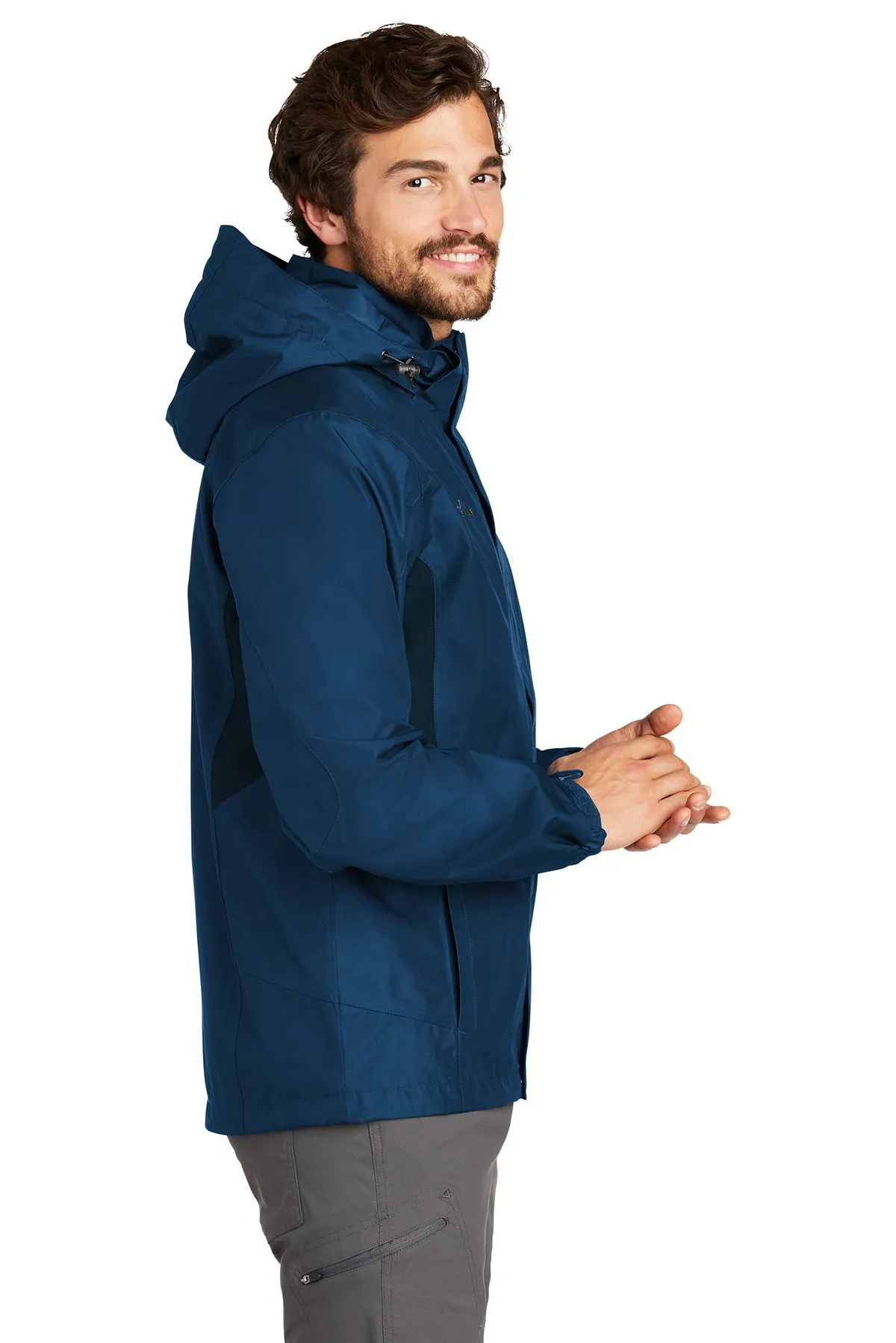 Eddie Bauer Customized Rain Jackets, Deep Sea Blue