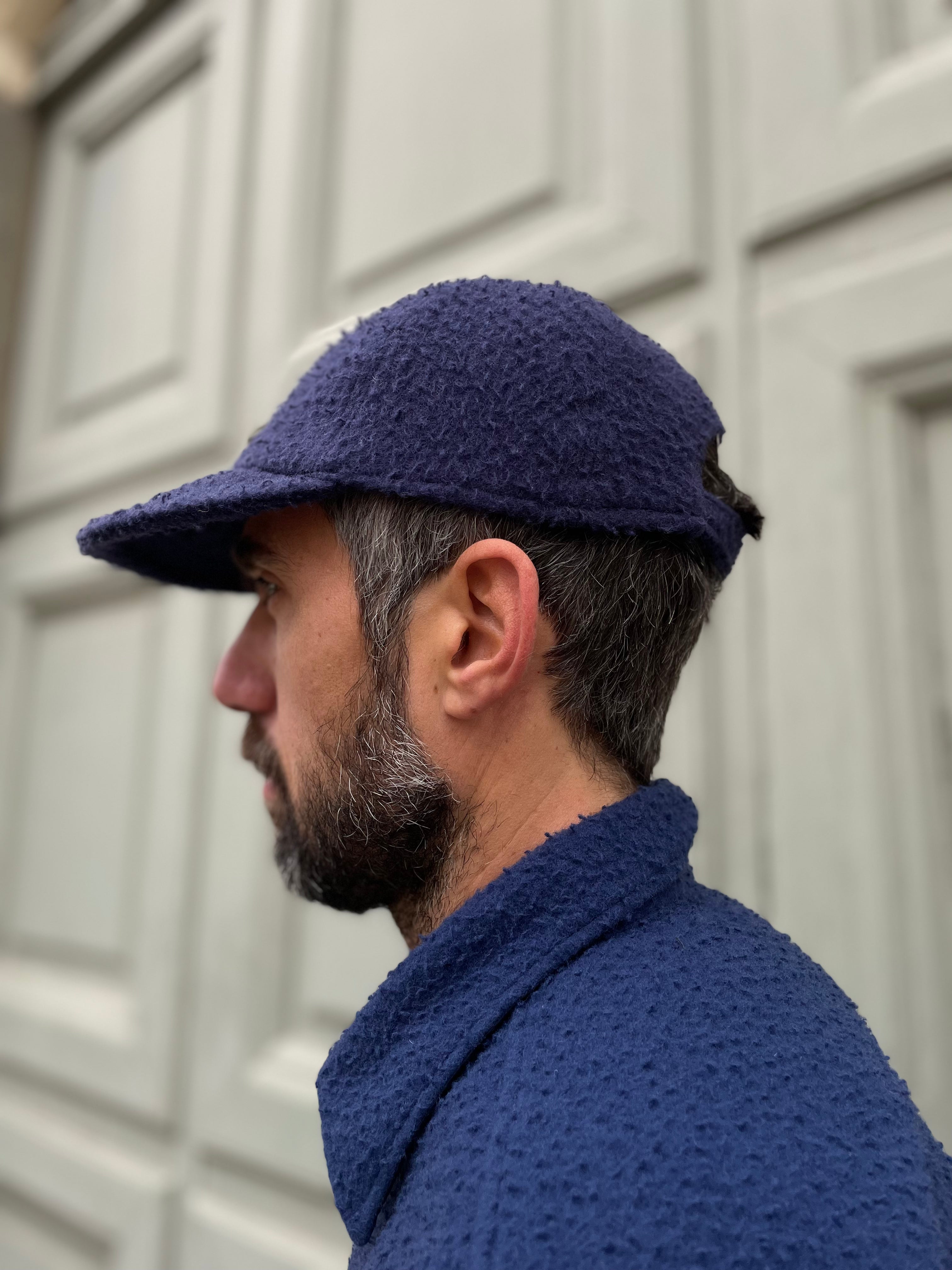 FRESH Casentino Wool Cricket Cap Navy Blue