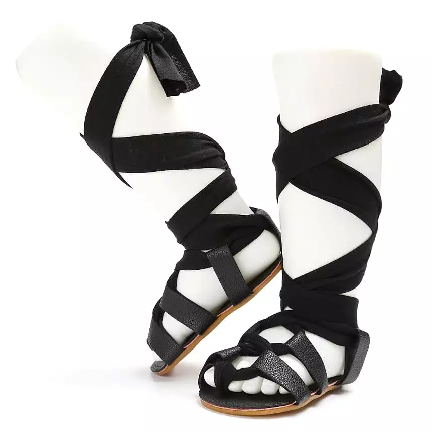 Gladiator Baby Girl Tie Sandals