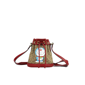 Gucci Mini Supreme Bucket Bag - Doraemon Canvas