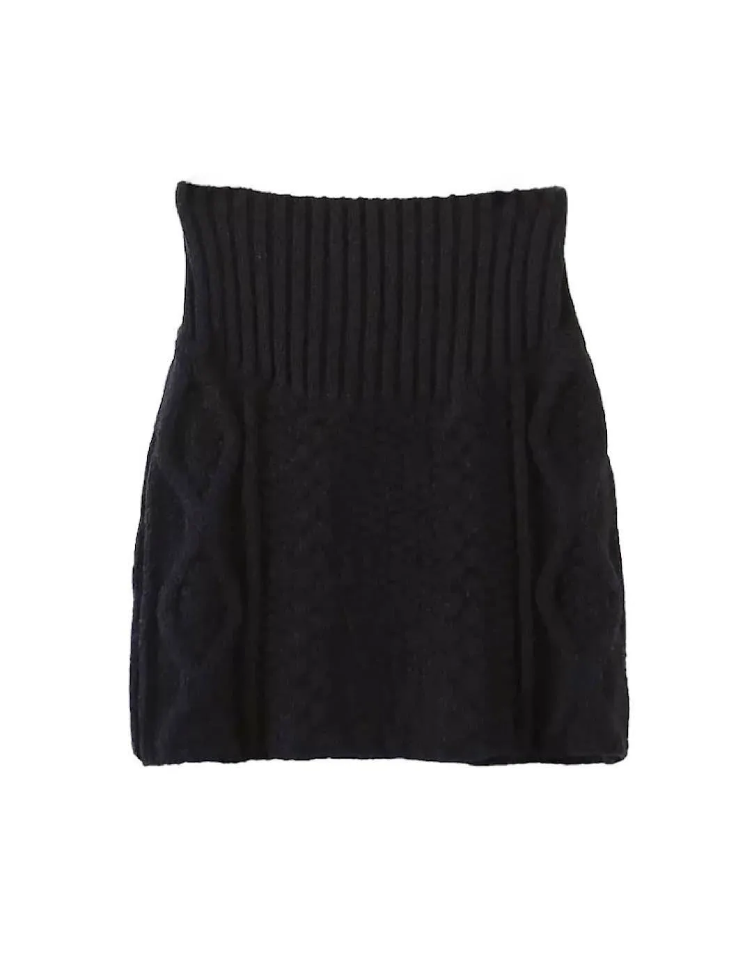 Knitted High Waisted Mini Skirt