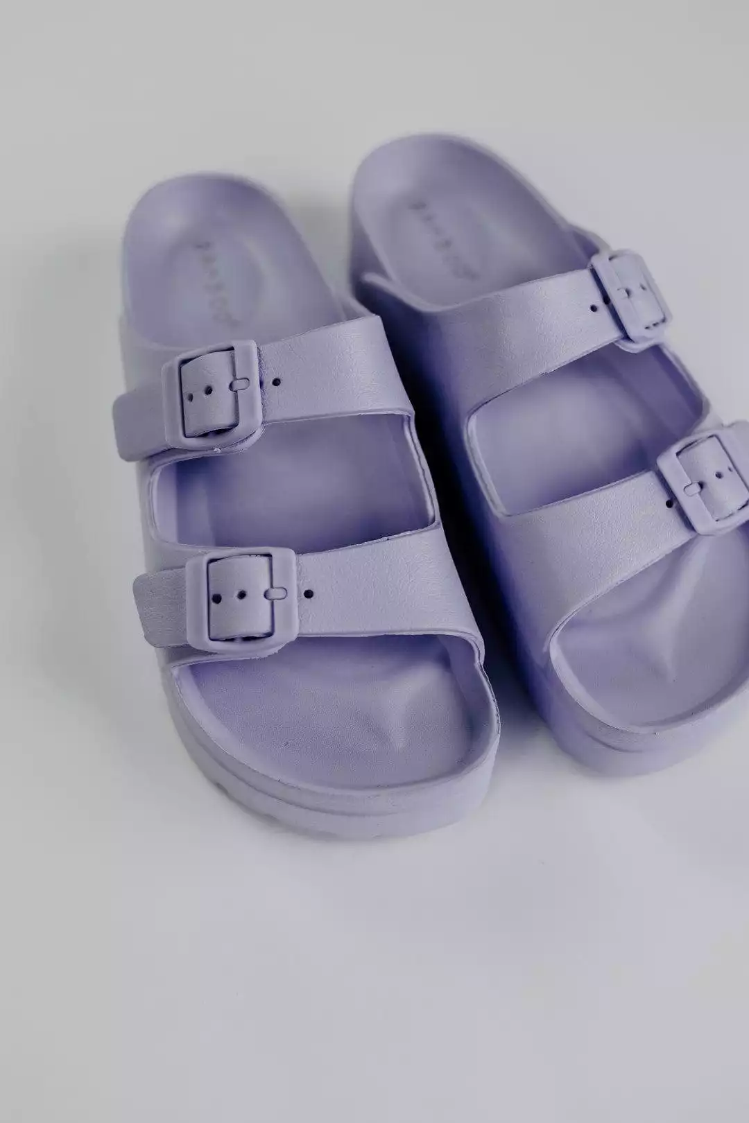 Lavender Double Buckle Sandals