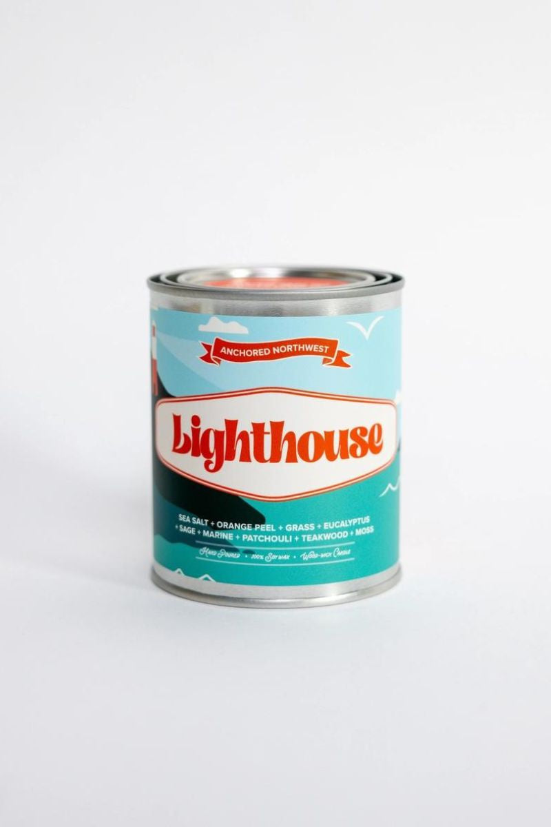 Lighthouse Paint Can Candle - Half Pint