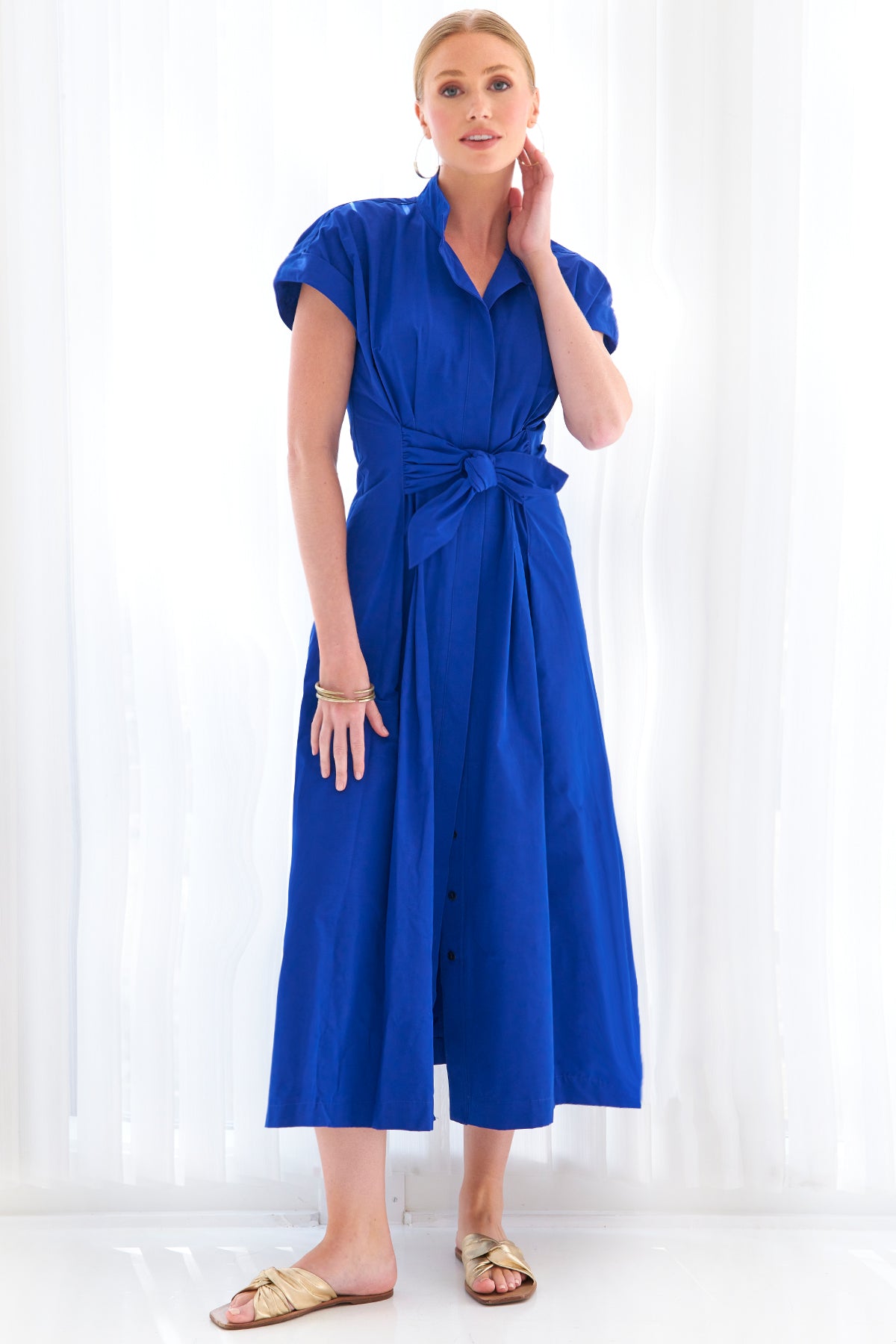 Long Rocky Shirt Dress Royal Blue