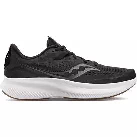 Men's Saucony Ride 15, BLACK/GUM, 9.5 D Medium