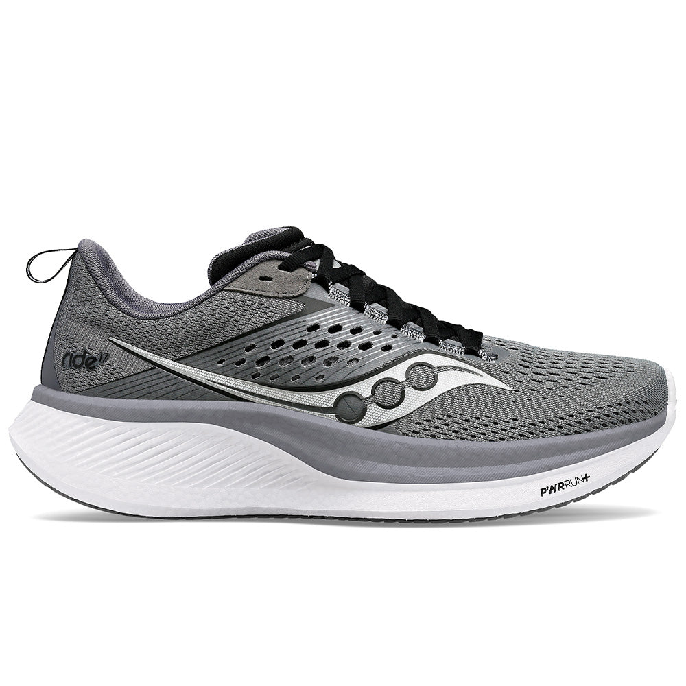 Men's Saucony Ride 17, Cinder/Black, 9.5 D Medium