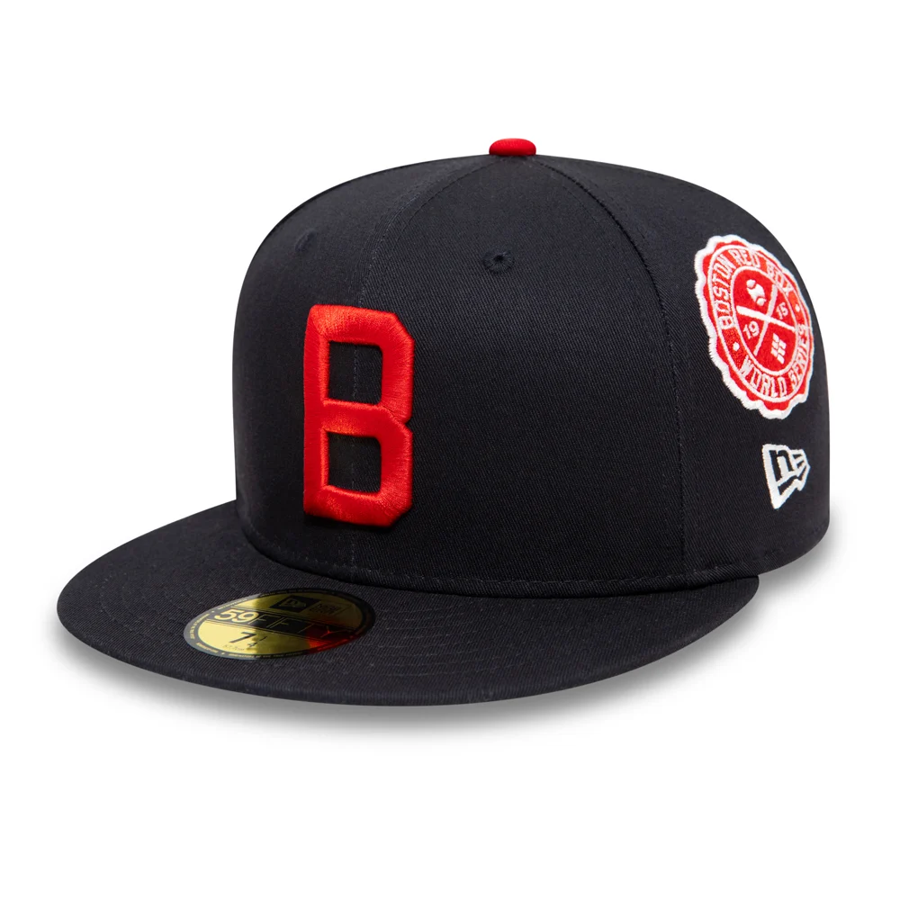 NEW ERA Boston Red Sox Cooperstown Patch Navy 59FIFTY Cap