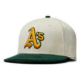 New Era X West NYC 59FIFTY Oakland Athletics 1972 World Series Corduroy Fitted Cap