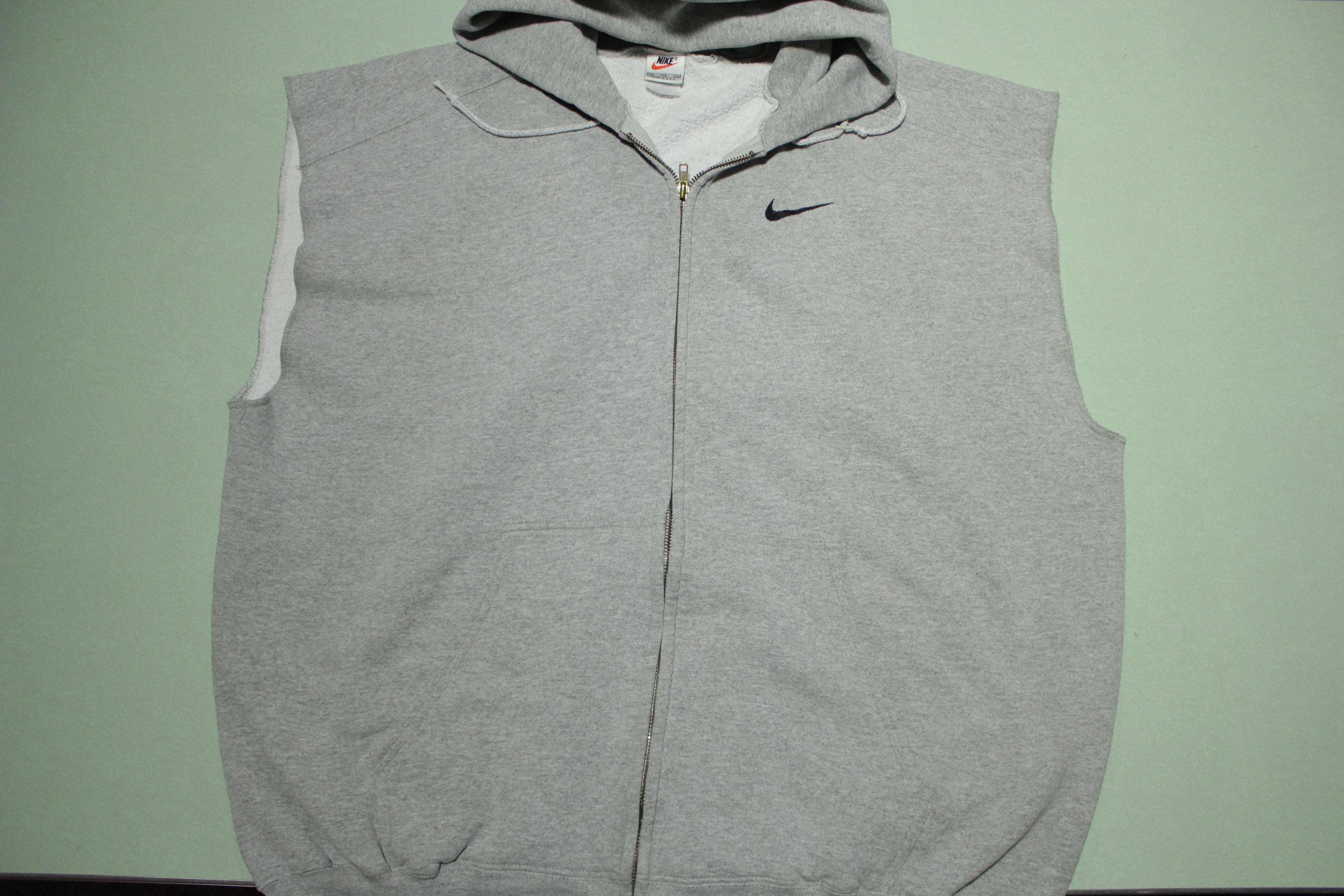 Nike Off Center Swoosh Check Muscle Gym Rocky Hoodie Vintage 90's Sweatshirt