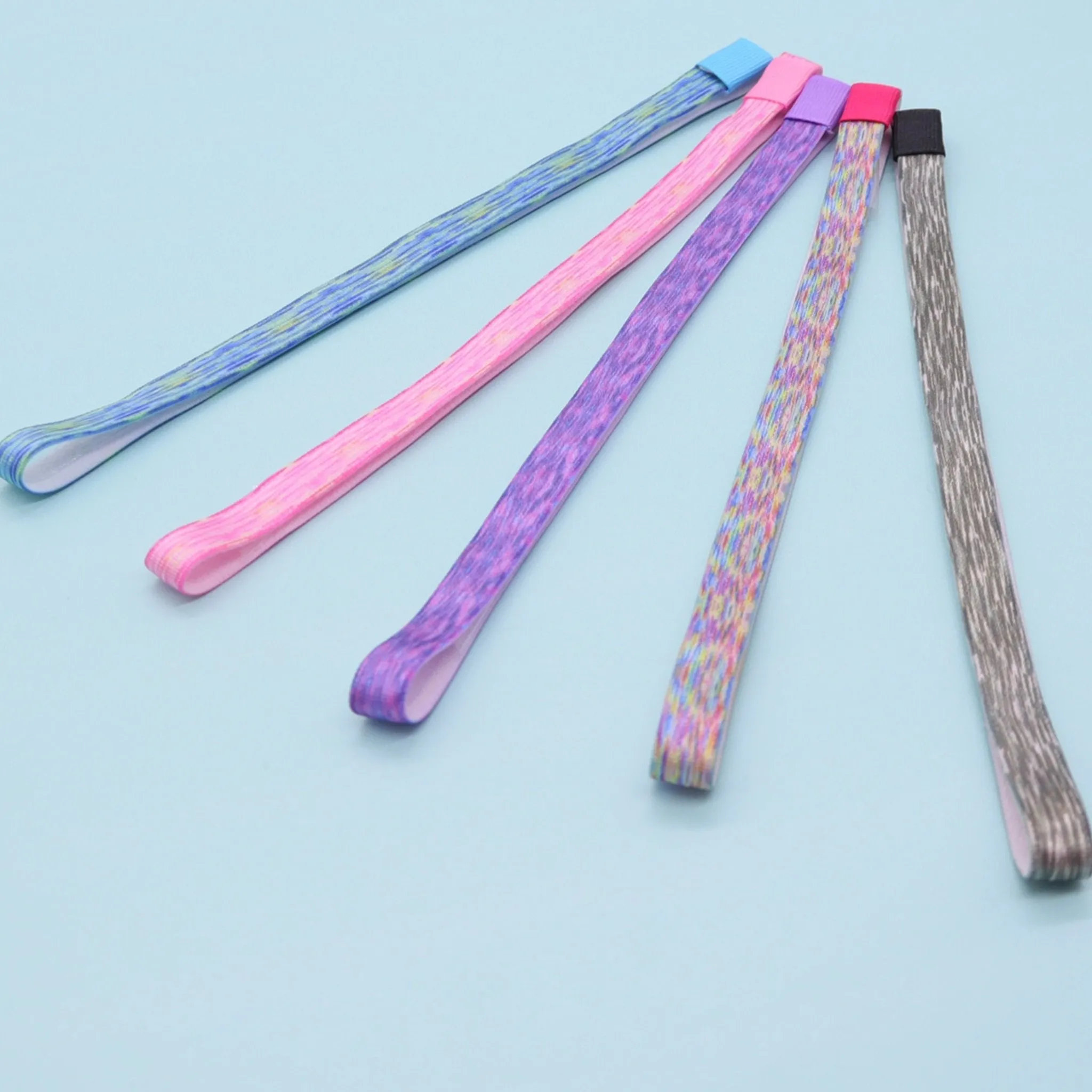 No Slip Elastic Tie Dye Sports Headbands - 5 Pack