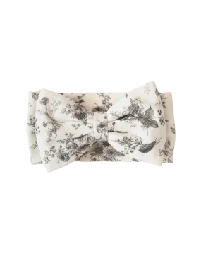 Oversized Bow Organic Cotton Headband - Vintage Floral