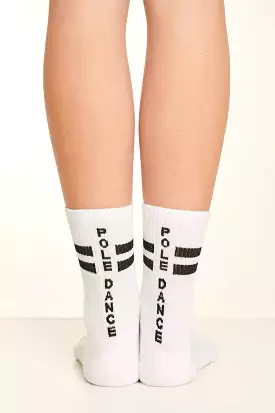 Paradise Chick Supreme Pole Dance Socks - White