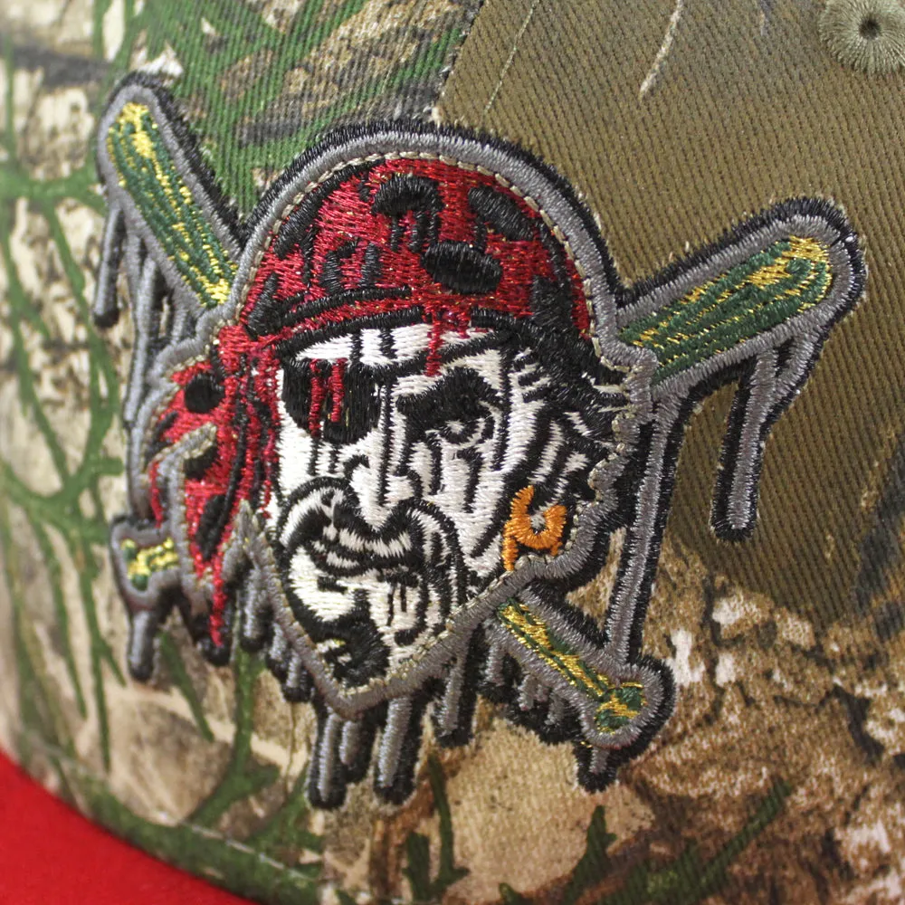 Pittsburgh Pirates Drip Logo 2006 All Star Game 59Fifty New Era Fitted Hats (RealTree Camo Scarlet Red Green Under Brim)