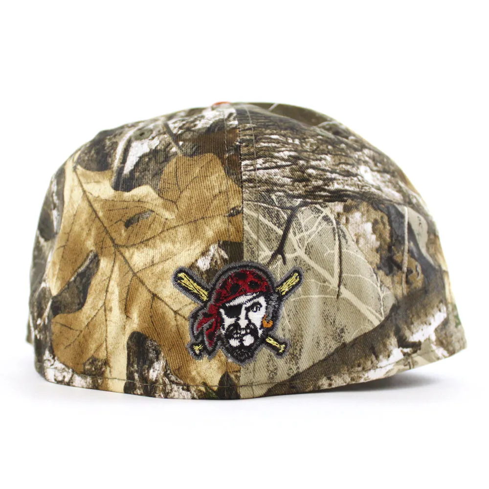 Pittsburgh Pirates Drip Logo 2006 All Star Game 59Fifty New Era Fitted Hats (RealTree Camo Scarlet Red Green Under Brim)