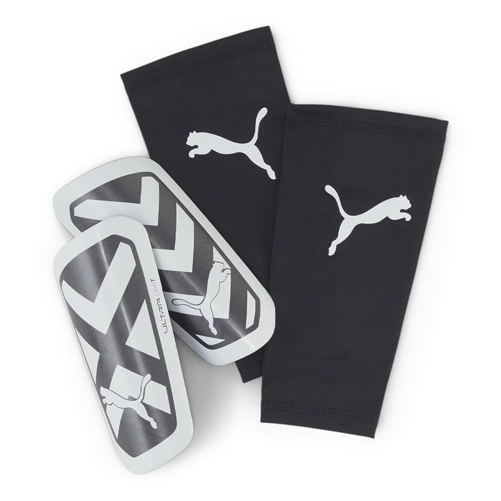 Puma Ultra Light Sleeve Shinguards (Black/White)