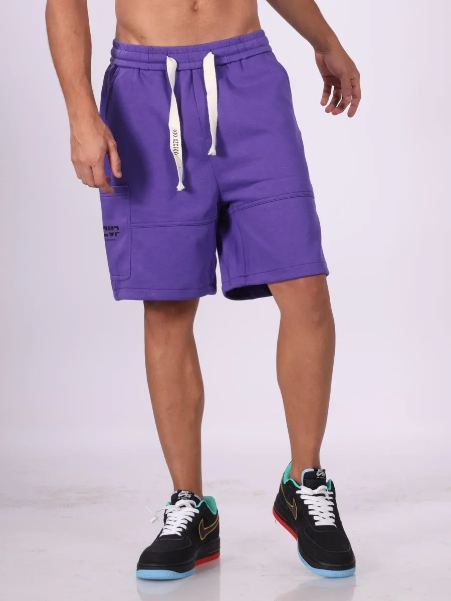 Radiant Purple Knitted Shorts Men