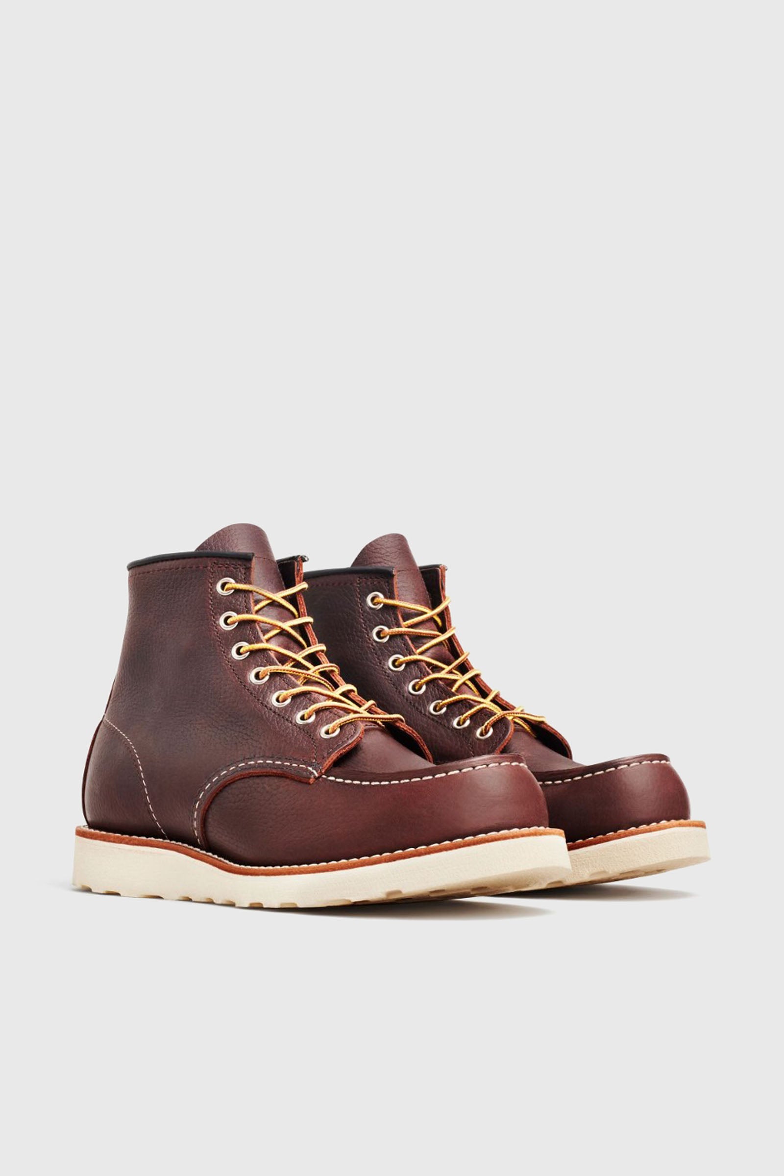 Red Wing Stivaletto 6-inch Classic Moc Toe In Pelle Oil-slick Marrone Scuro Uomo