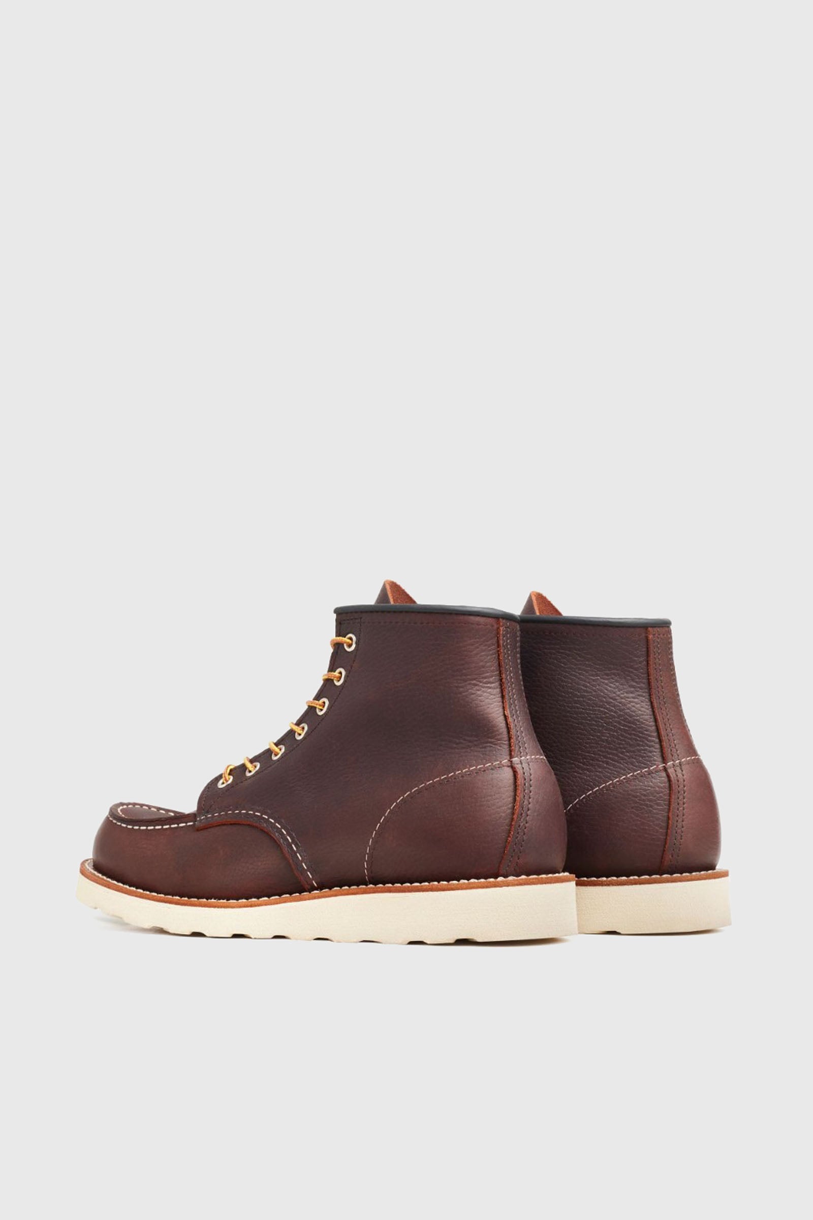 Red Wing Stivaletto 6-inch Classic Moc Toe In Pelle Oil-slick Marrone Scuro Uomo