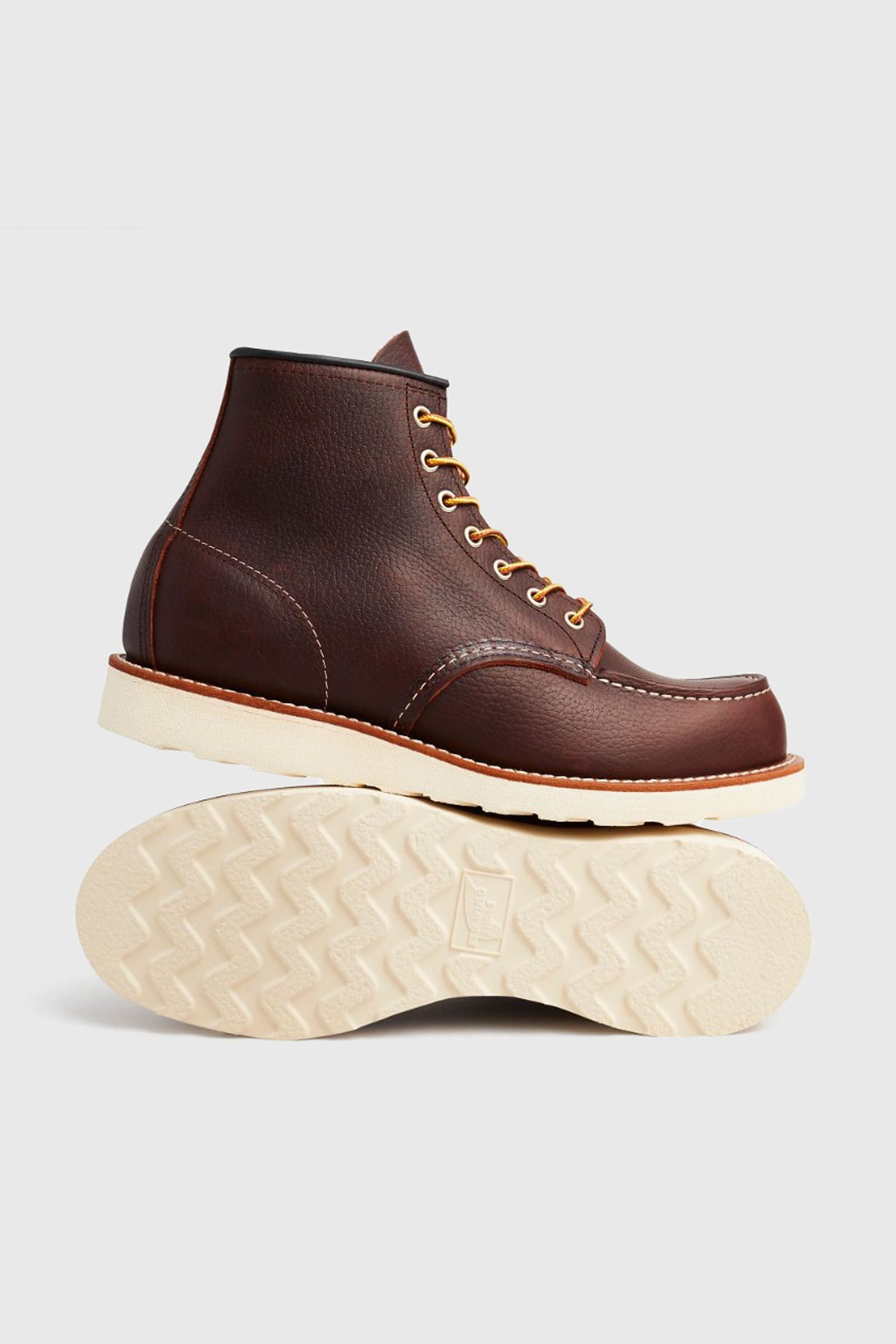 Red Wing Stivaletto 6-inch Classic Moc Toe In Pelle Oil-slick Marrone Scuro Uomo