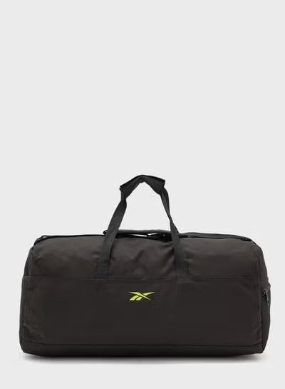 REEBOK LINEAR LOGO GRIP BLACK DUFFEL BAG