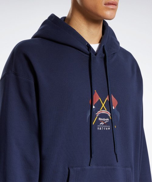 Reebok  |Unisex Street Style Long Sleeves Plain Logo Hoodies