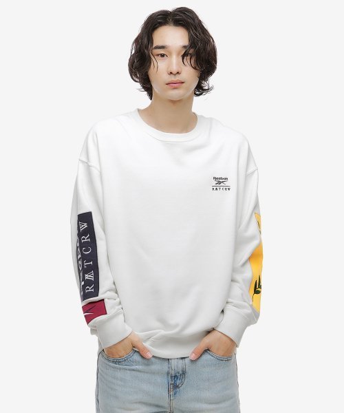 Reebok  |Unisex Sweat Street Style Long Sleeves Cotton Logo