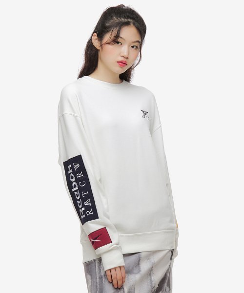 Reebok  |Unisex Sweat Street Style Long Sleeves Cotton Logo