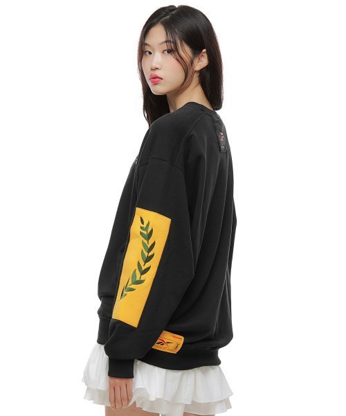 Reebok  |Unisex Sweat Street Style Long Sleeves Cotton Logo