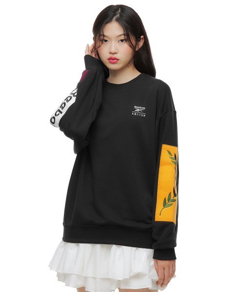 Reebok  |Unisex Sweat Street Style Long Sleeves Cotton Logo