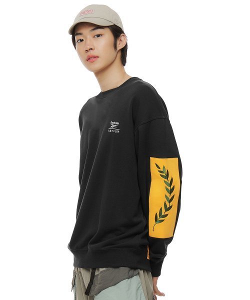 Reebok  |Unisex Sweat Street Style Long Sleeves Cotton Logo