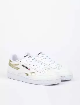 Reebok Womens Club C Revenge Trainer White / Gold Mt / White