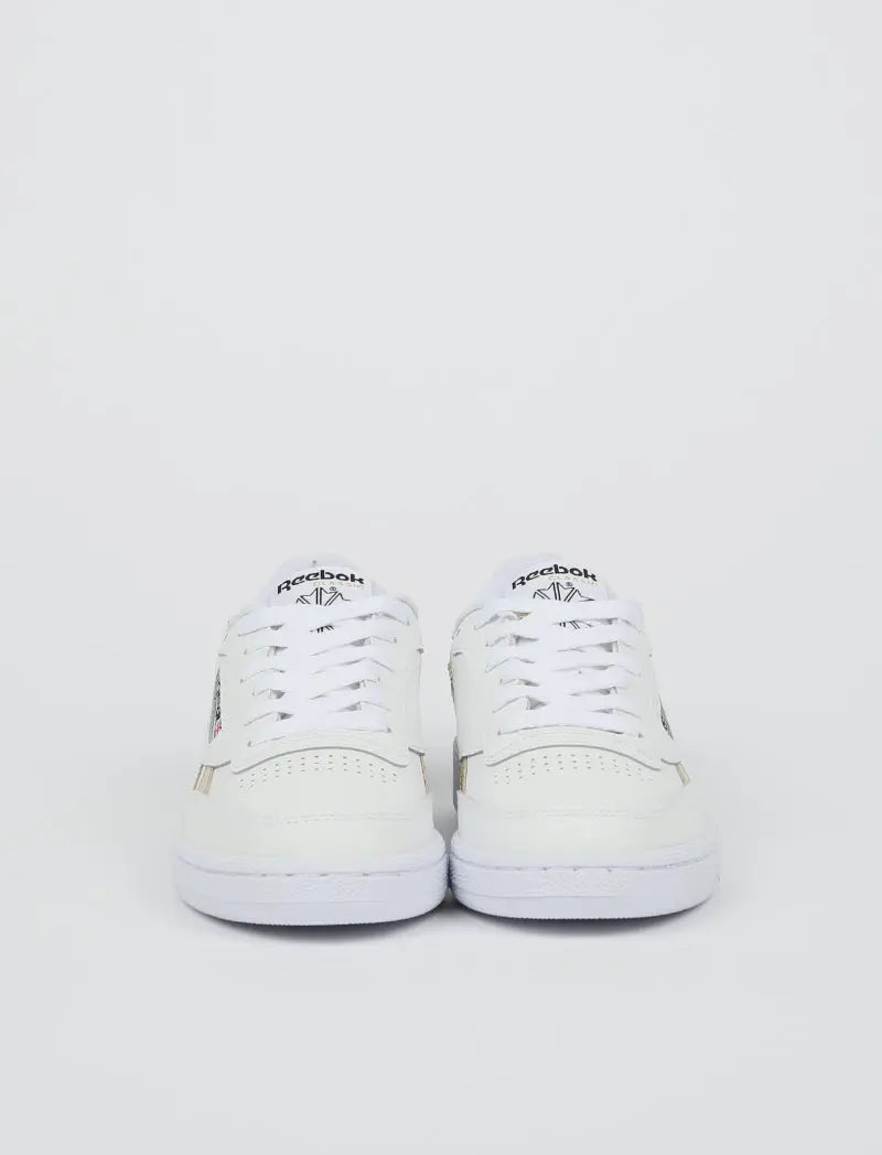 Reebok Womens Club C Revenge Trainer White / Gold Mt / White