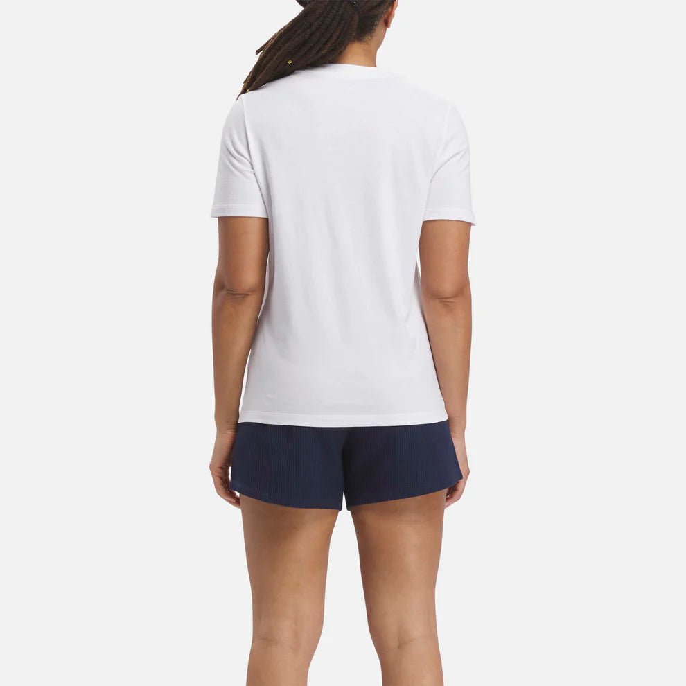 REEBOK WOMEN'S IDENTITY BIG LOGO WHITE TEE