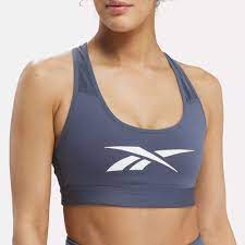 REEBOK WOMEN'S LUX VECTOR RACER BLUE SPORTS BRA