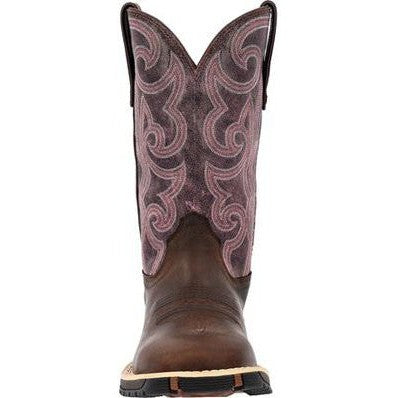 Rocky Women's Rosemary 11 Square Toe WP Western Work Boot -Brown- RKW0422