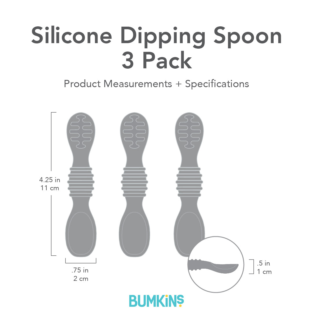 Silicone Dipping Spoons 3 Pack: Rocky Road