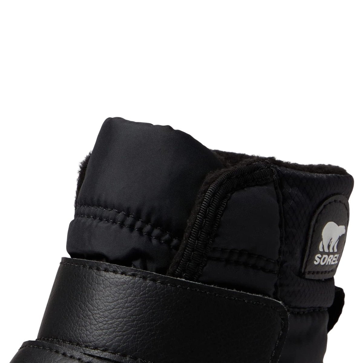 Sorel Girl's PS (Preschool) Whitney Black/Sea Salt Velcro Waterproof