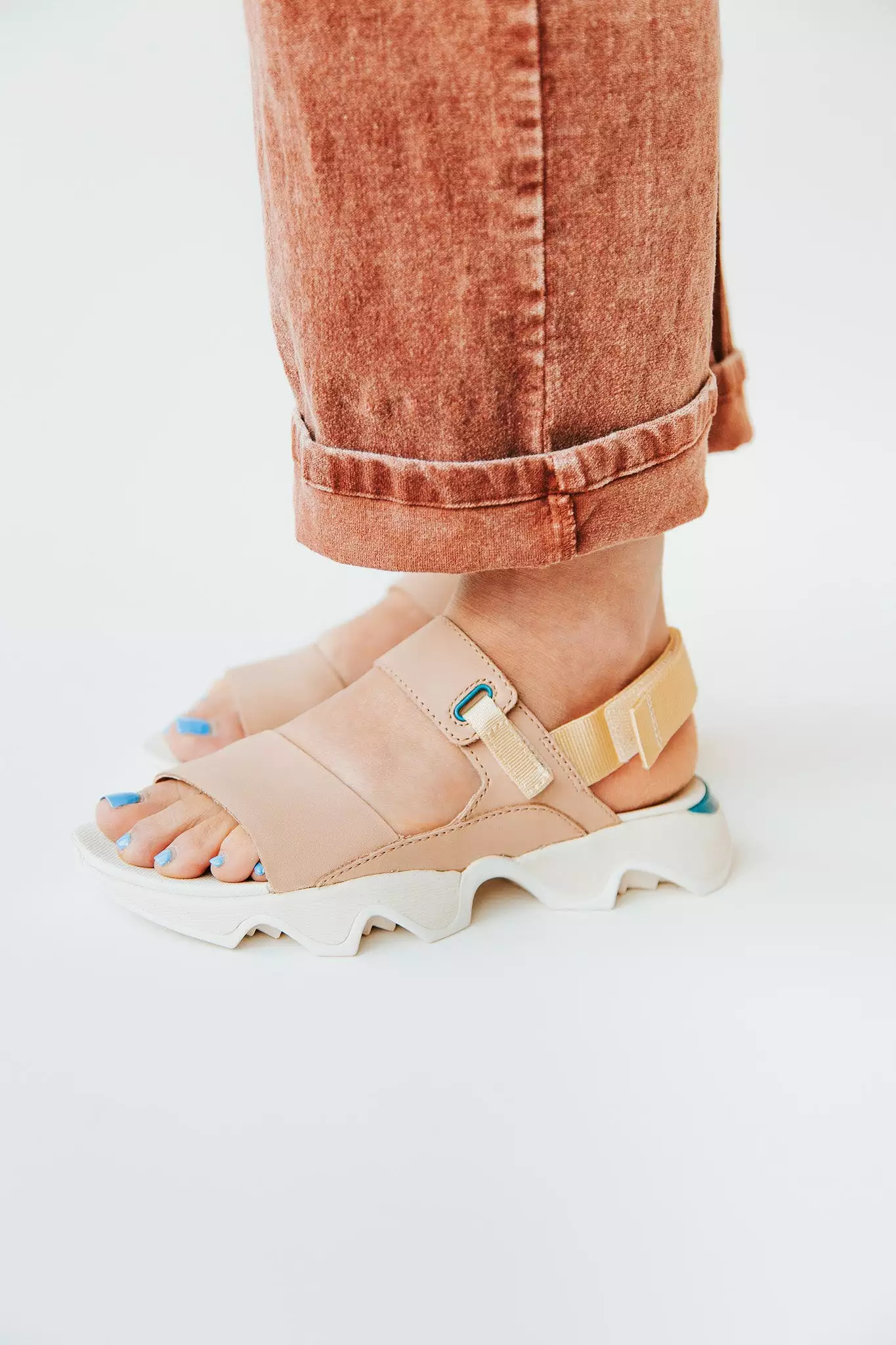 SOREL: Kinetic Impact II Sling Low Sandal in Honest Beige + Sea Salt