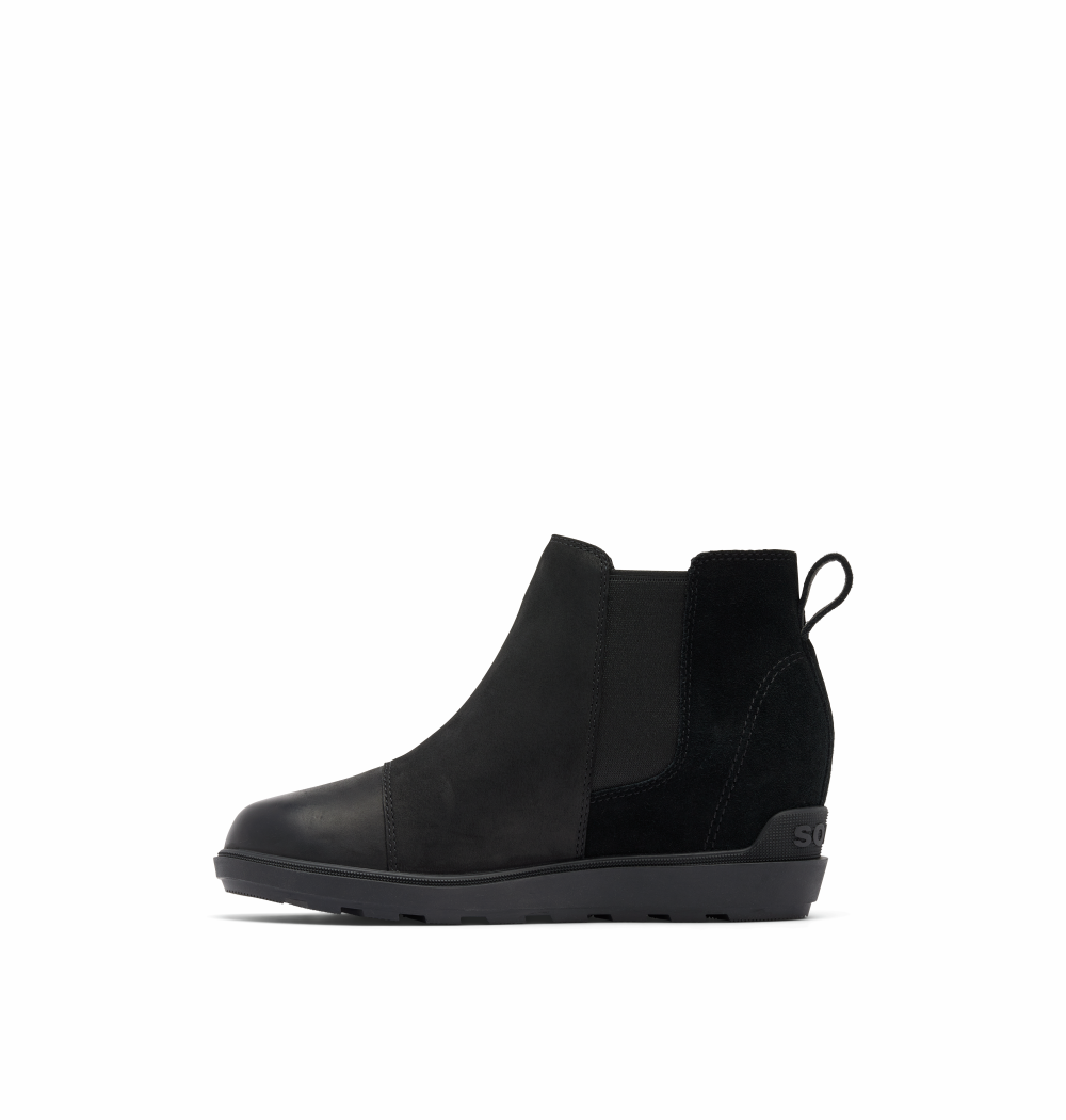 'Sorel' Women's Evie II Chelsea WP Bootie - Black / Sea Salt